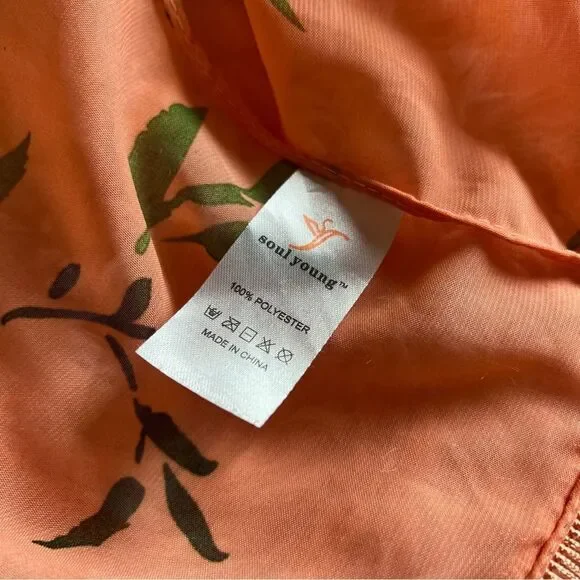 Soul Young Leopard & Floral Open Front Fringe Hem 2 Kimono Duster Blouses O/S - Picture 11 of 16